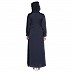 Front Open cuff sleeves Embroidery Abaya-Navy Blue